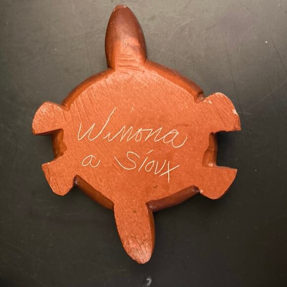 Vintage Native American Hand Carve Turtle Fetish Figurine - Sioux - Picture 3 of 6